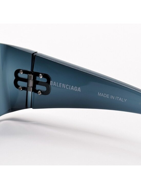 NEW BALENCIAGA BB0292S 003 SUNGLASSES BLUE UNISEX GEOMETRIC EYEWEAR BALENCIAGA